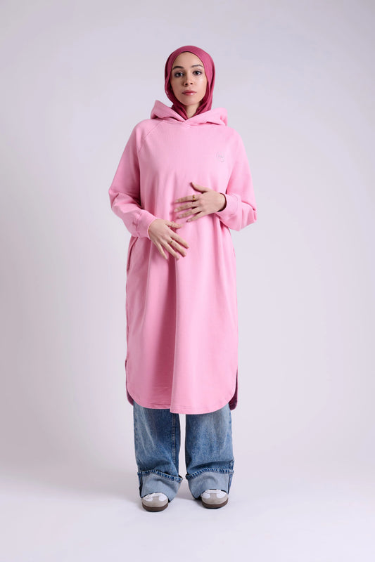 Abaya Hoodie (Blush)